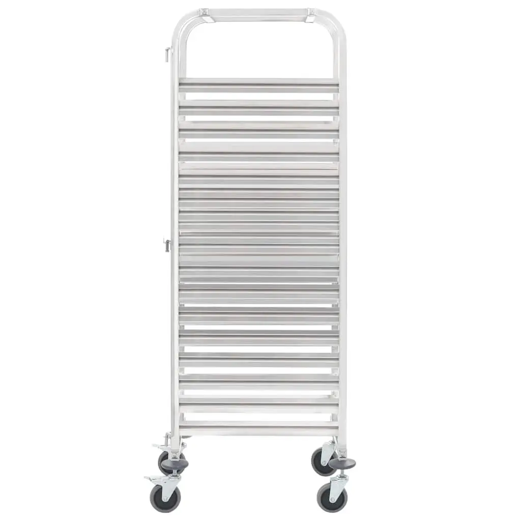 Kitchen Trolley Stainless Steel 38 x 55 x 163 cm Silver