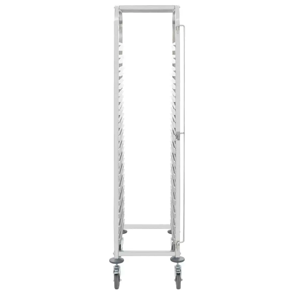 Kitchen Trolley Stainless Steel 38 x 55 x 163 cm Silver