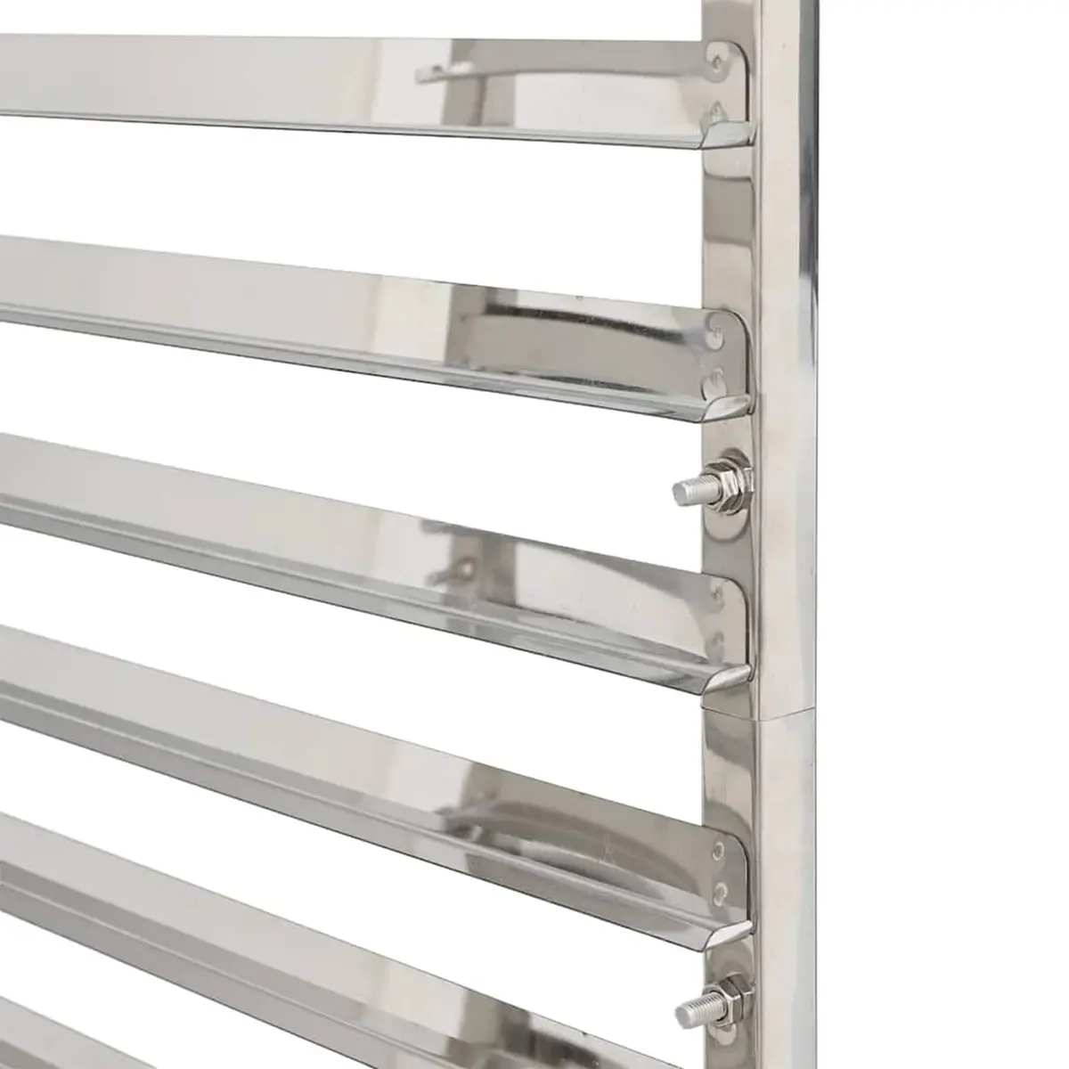 Kitchen Trolley Stainless Steel 38 x 55 x 163 cm Silver