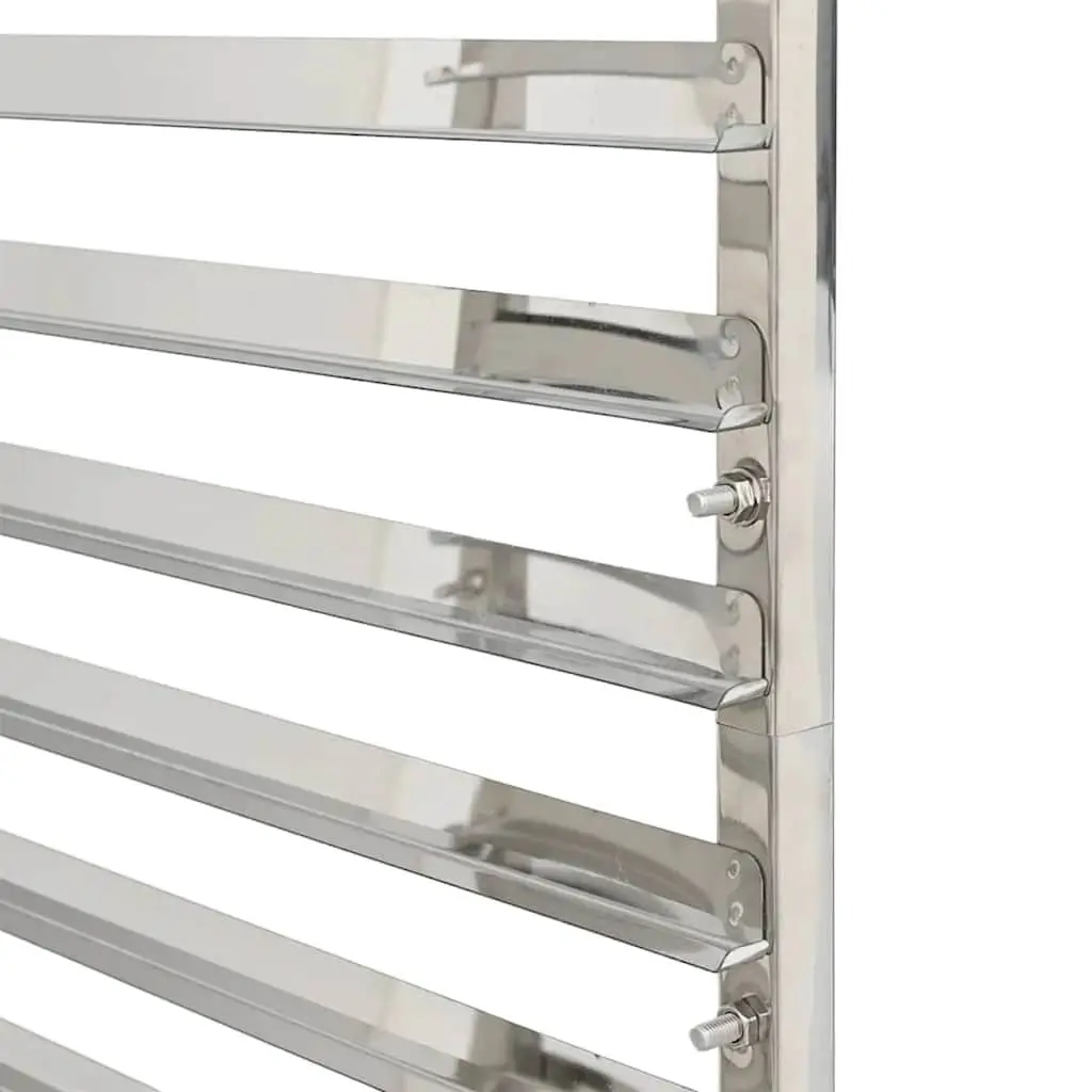 Kitchen Trolley Stainless Steel 38 x 55 x 163 cm Silver