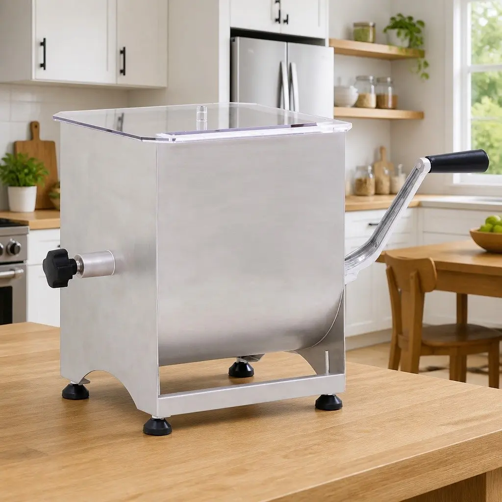 Stainless Steel Manual Meat Mixer with Gear Box