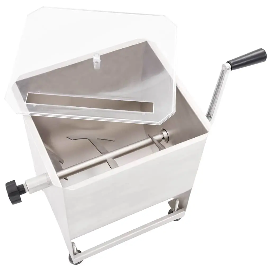 Manual Meat Mixer Stainless Steel 44 lb Capacity Silver