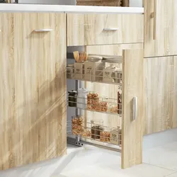 3-Tier Pull-Out Wire Basket for Kitchen Storage - Silver
