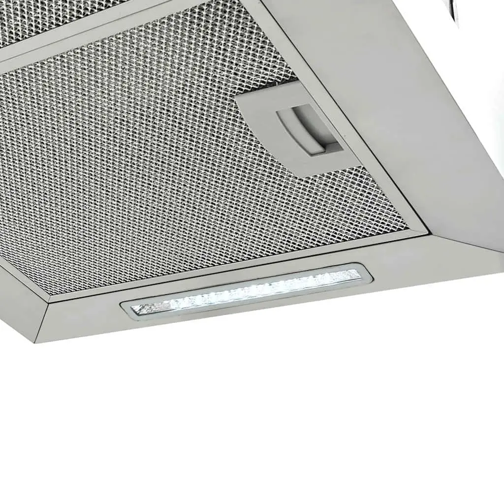 Island Range Hood Stainless Steel 55cm Silver Ceiling Mounted