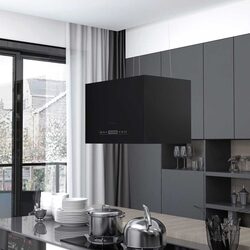 Island Range Hood 55 cm with Touch Sensor and LCD Display