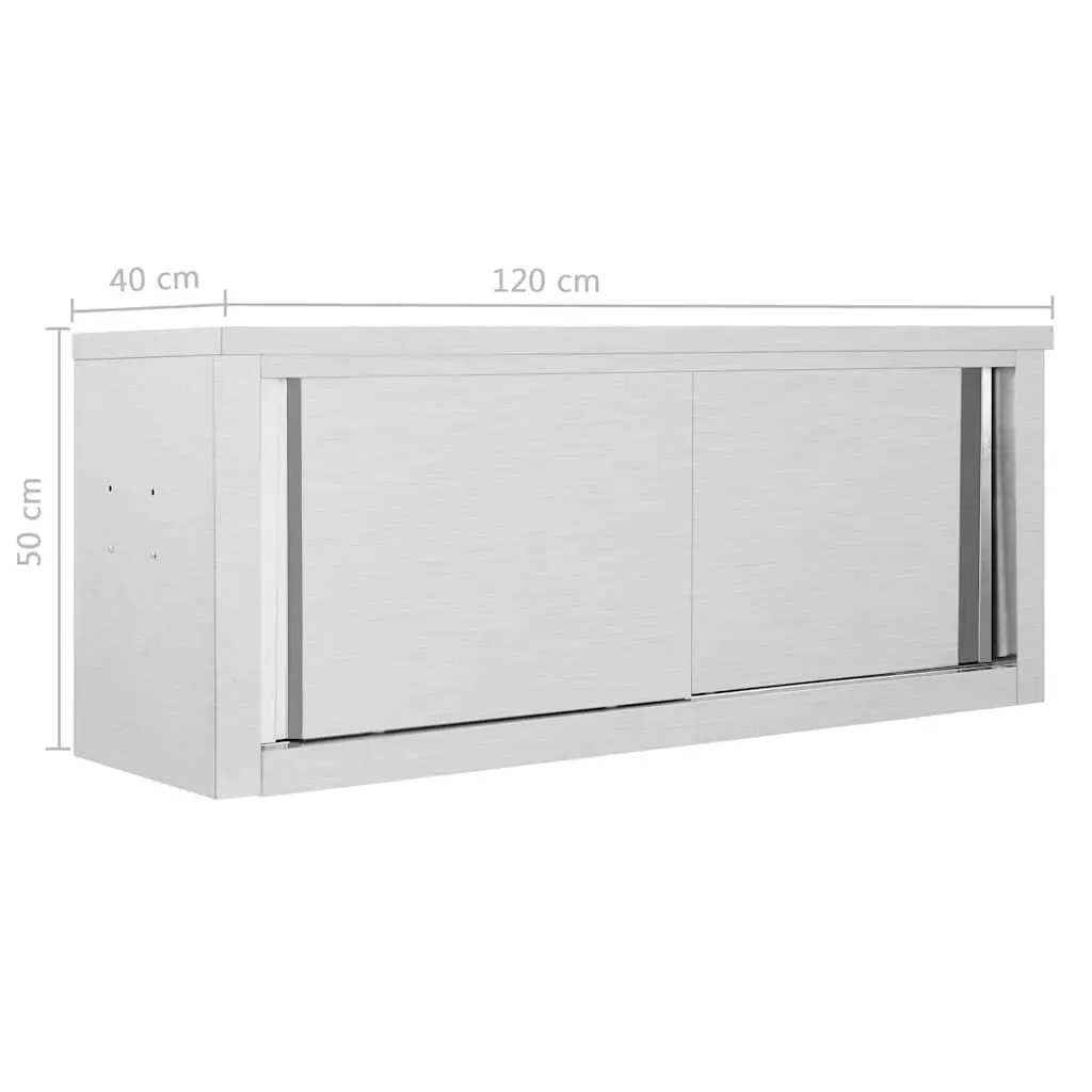 Kitchen Cabinet Stainless Steel 120x40x50cm Grey