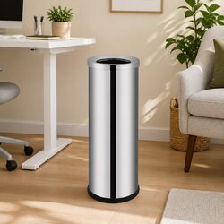 Heavy-Duty Stainless Steel Waste Bin 32L Silver