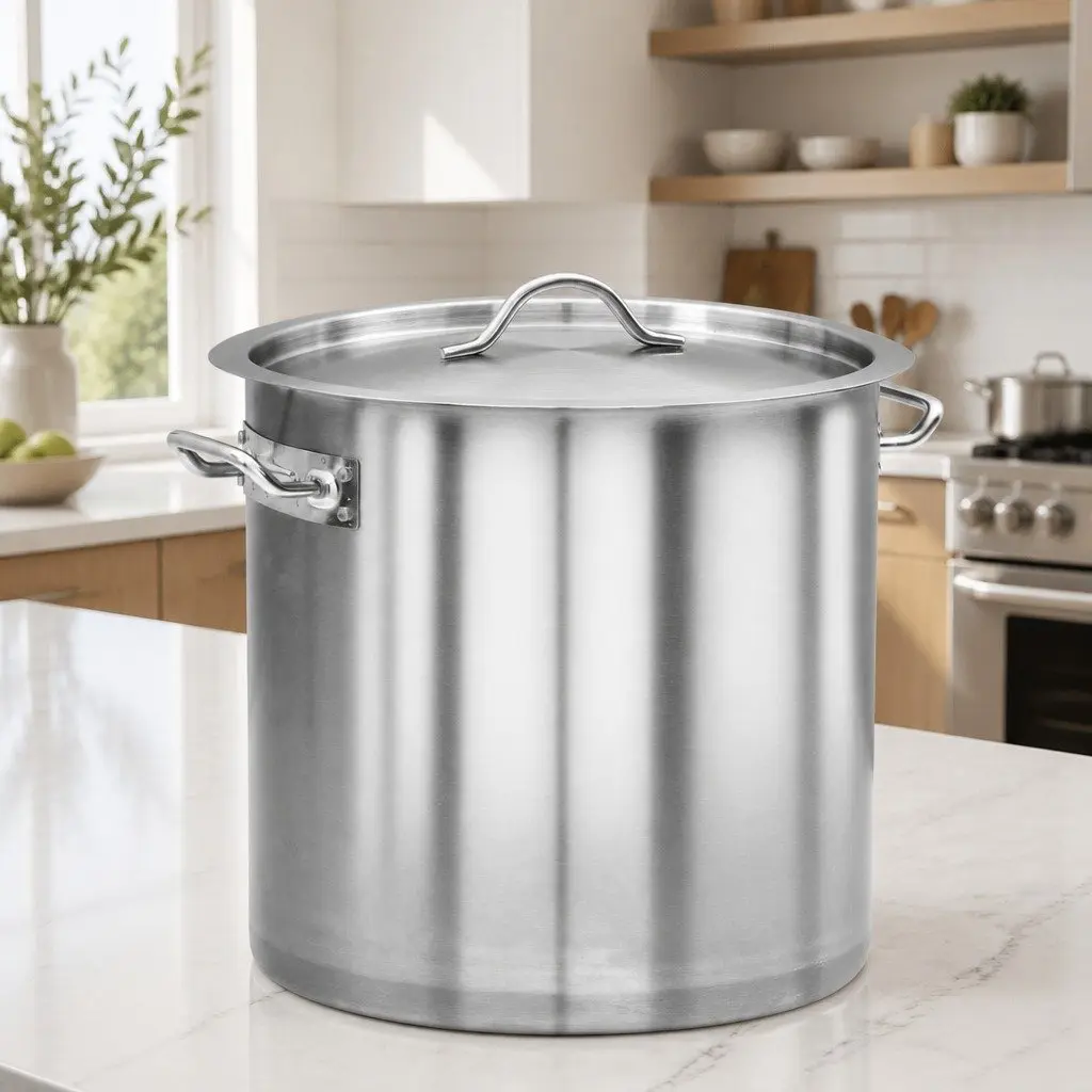 Large 35L Stainless Steel Stock Pot for Catering