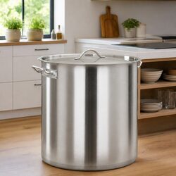 Stock Pot 50L Stainless Steel Large Catering Cooking Soup Stew Kitchen Cookware