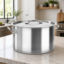 Stock Pot 58L Stainless Steel Large Catering Cooking Pot Professional Kitchen