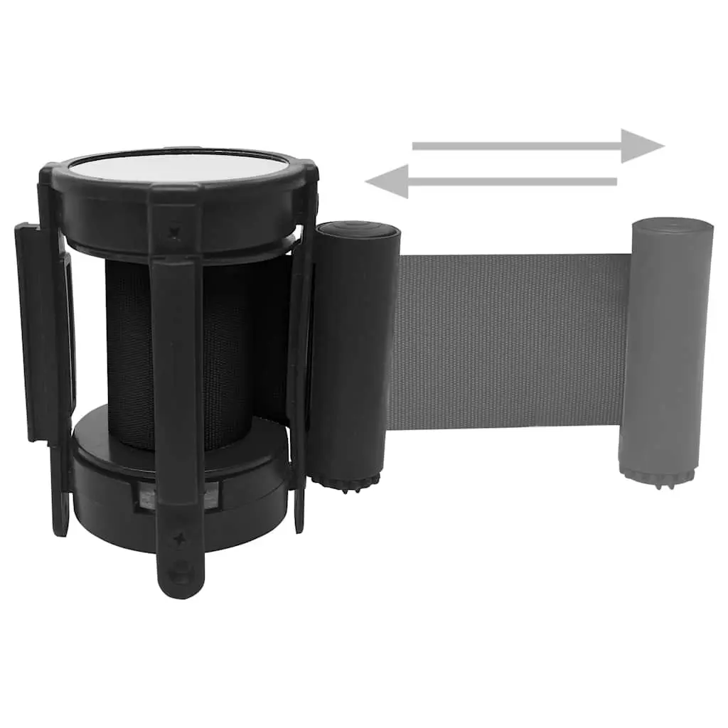 Black Retractable Belt Barrier 200cm for Crowd Control