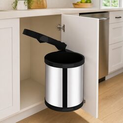 Stainless Steel 12L Kitchen Waste Bin with Automatic Lid