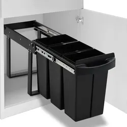 Durable 36L Soft-Close Kitchen Pull-out Waste Bin