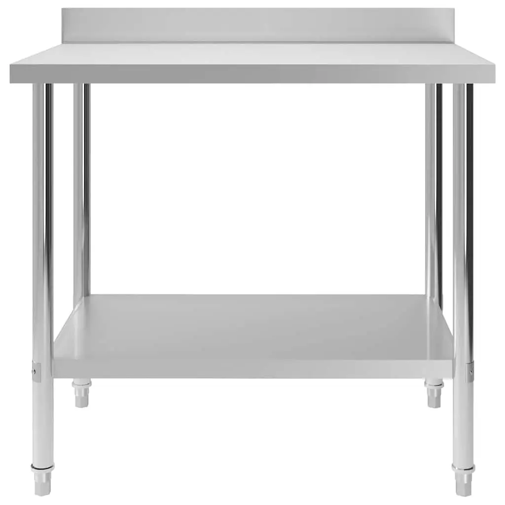 Stainless Steel Commercial Kitchen Work Table with Backsplash