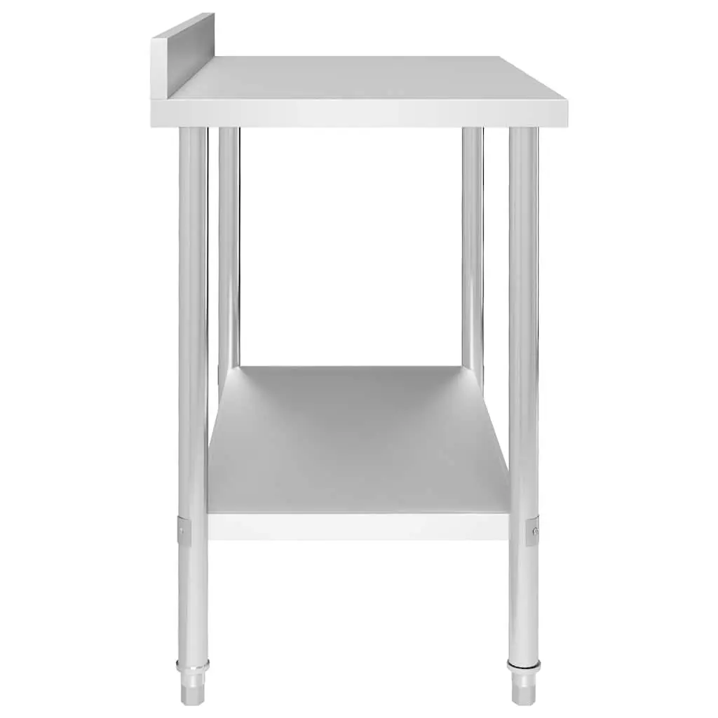 Stainless Steel Commercial Kitchen Work Table with Backsplash