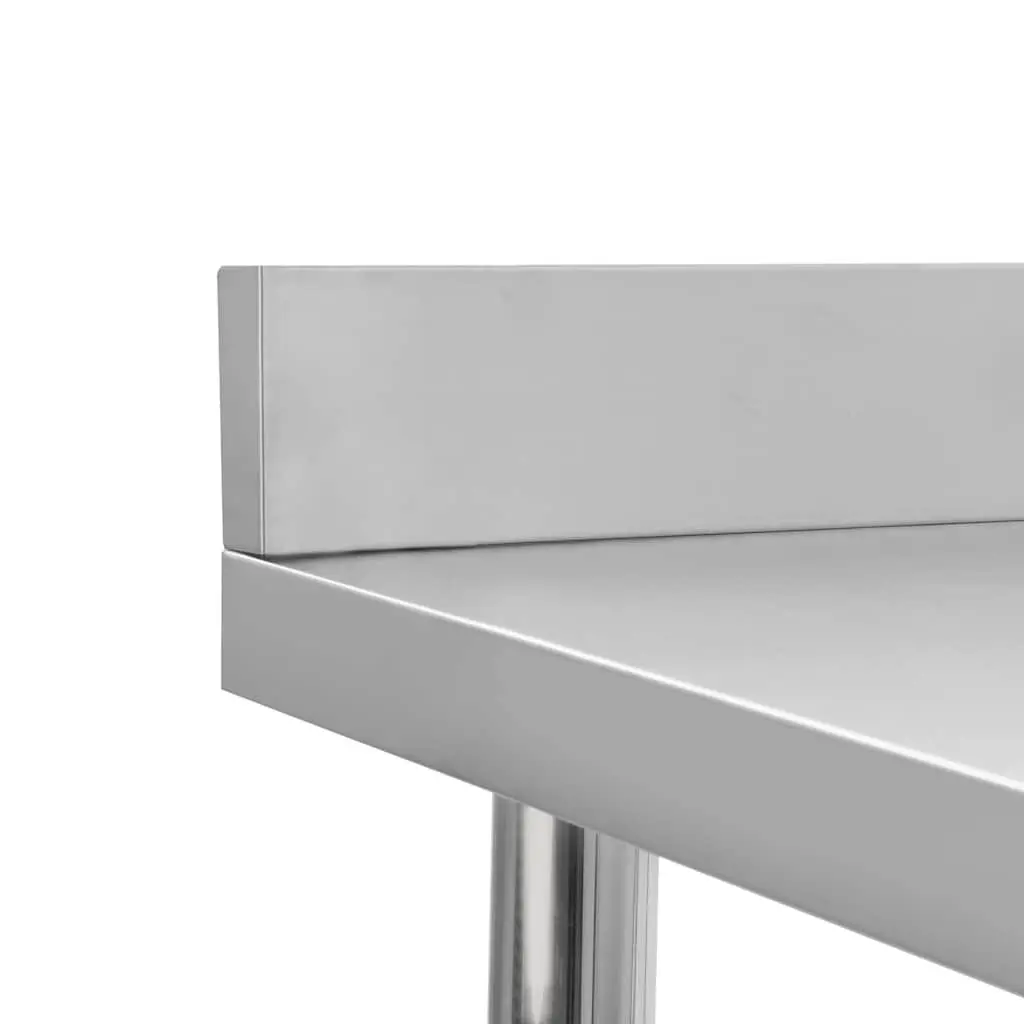 Stainless Steel Commercial Kitchen Work Table with Backsplash