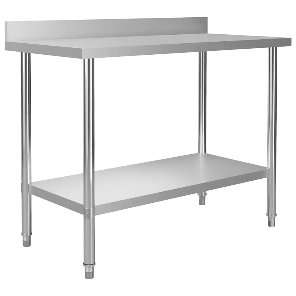 Stainless Steel Work Table 120x60x93cm Commercial Kitchen Equipment