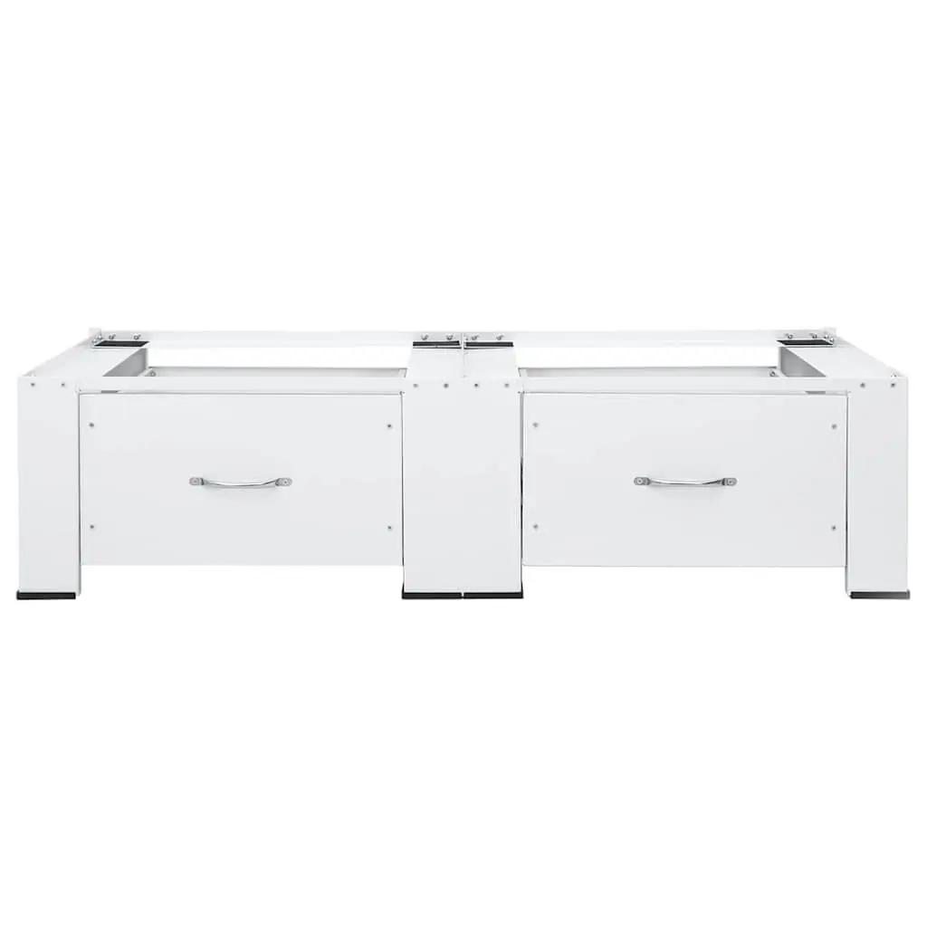 White Washer Dryer Pedestal Stand with Storage