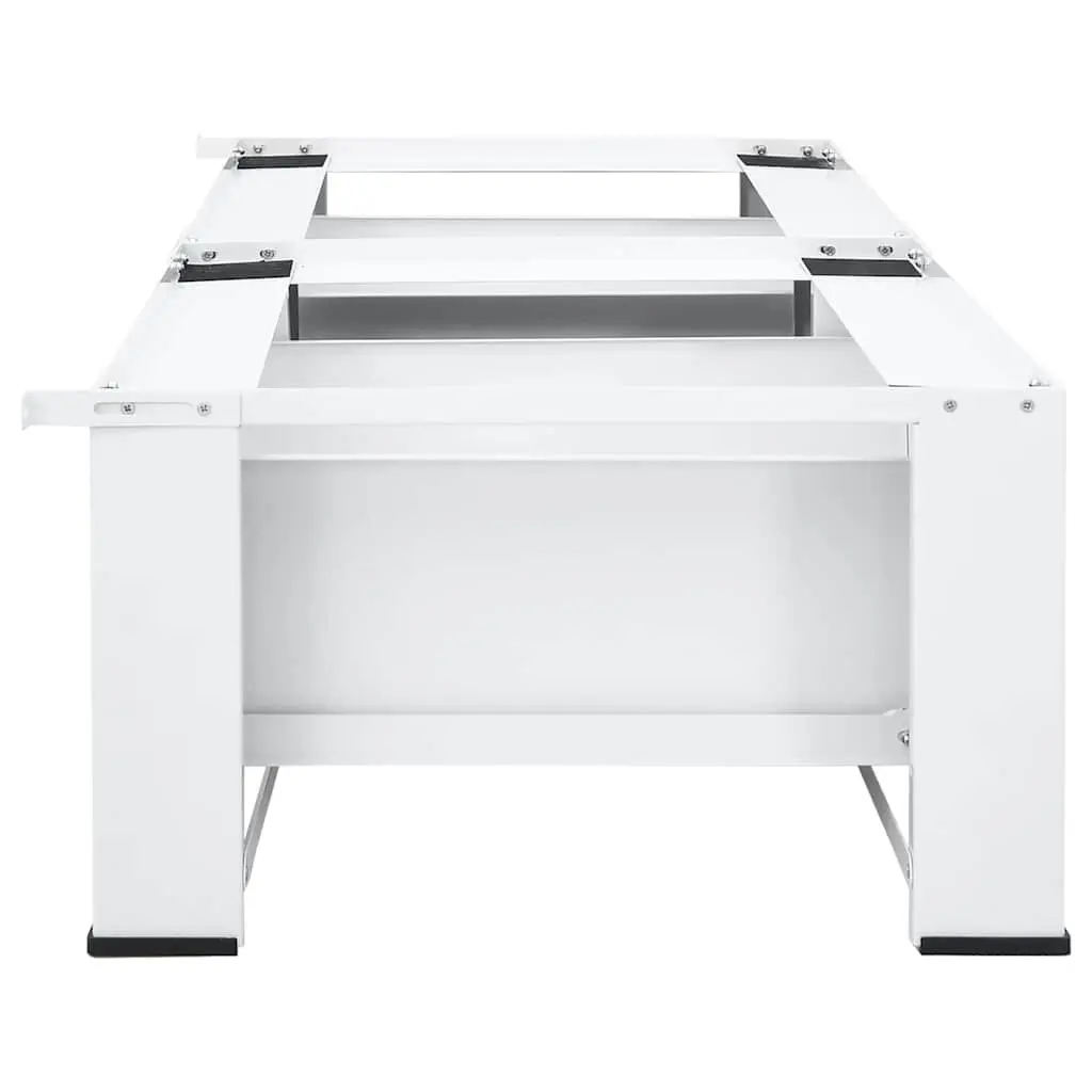 White Washer Dryer Pedestal Stand with Storage