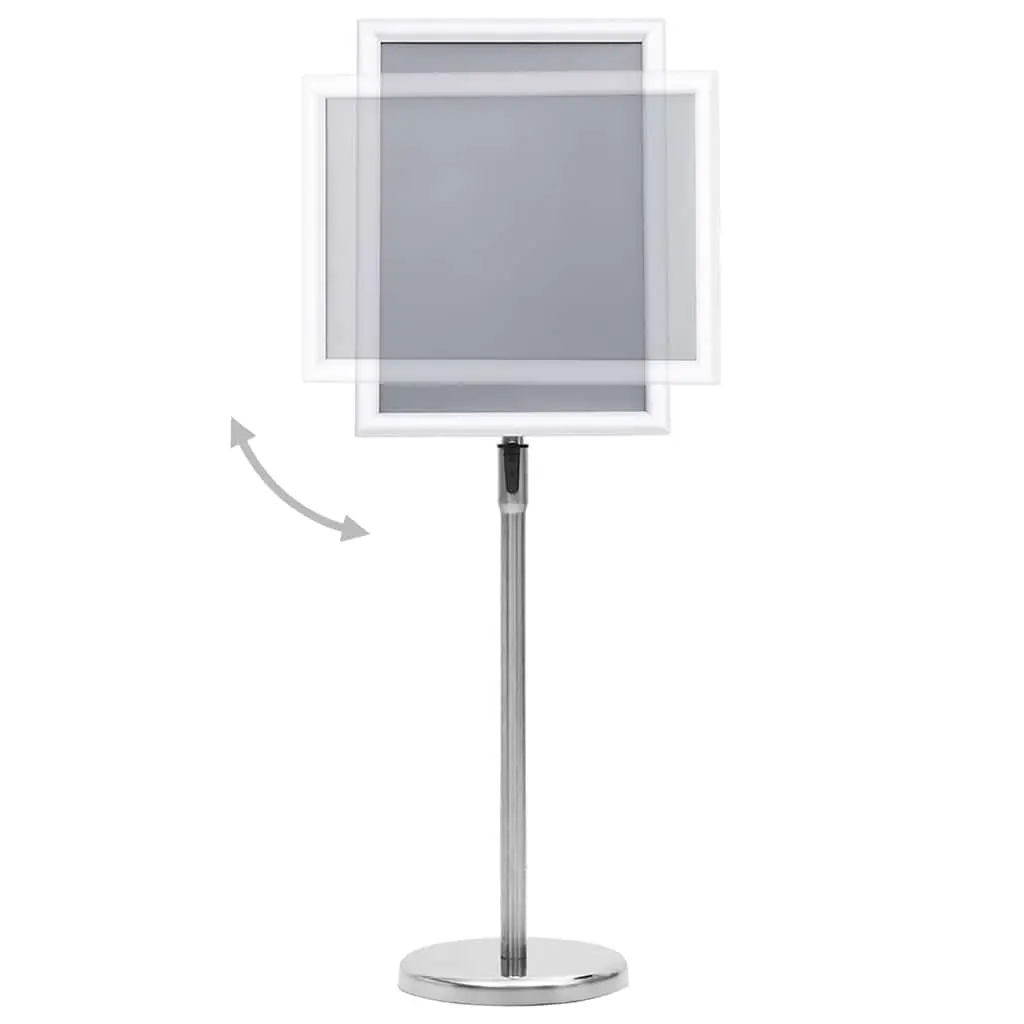 Silver Aluminium A3 Pedestal Poster Display Stand