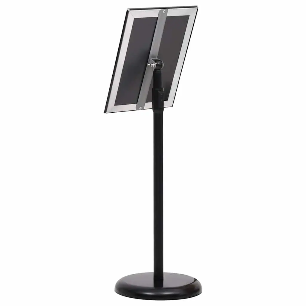Black Aluminium A4 Poster Stand for Display