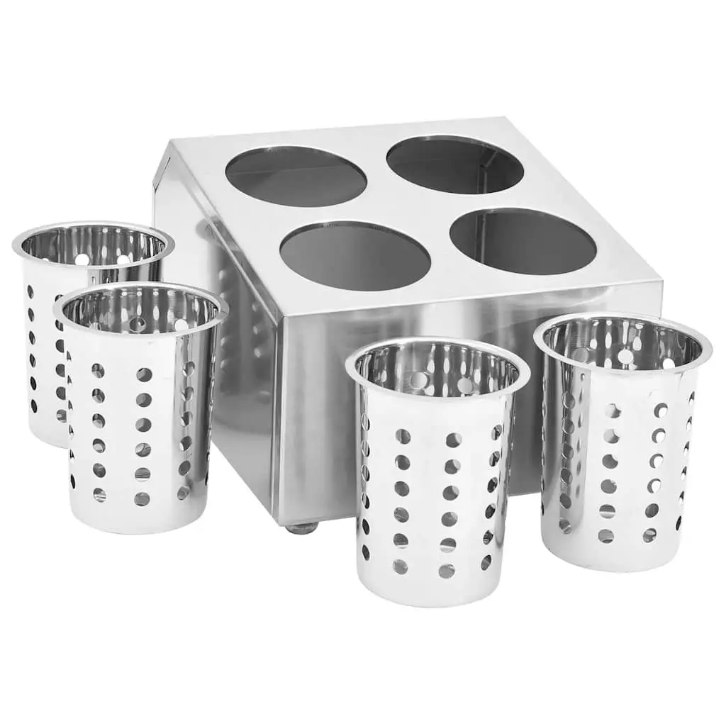 Cutlery Holder with 4 Removable Grids for Utensils