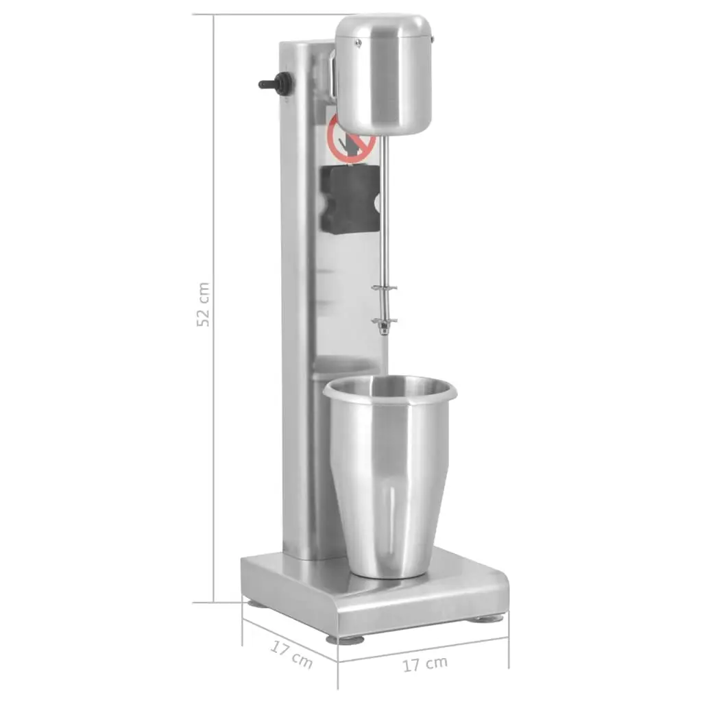 Milkshake Mixer Blender Silver Stainless Steel 1L Smoothie Protein Shake
