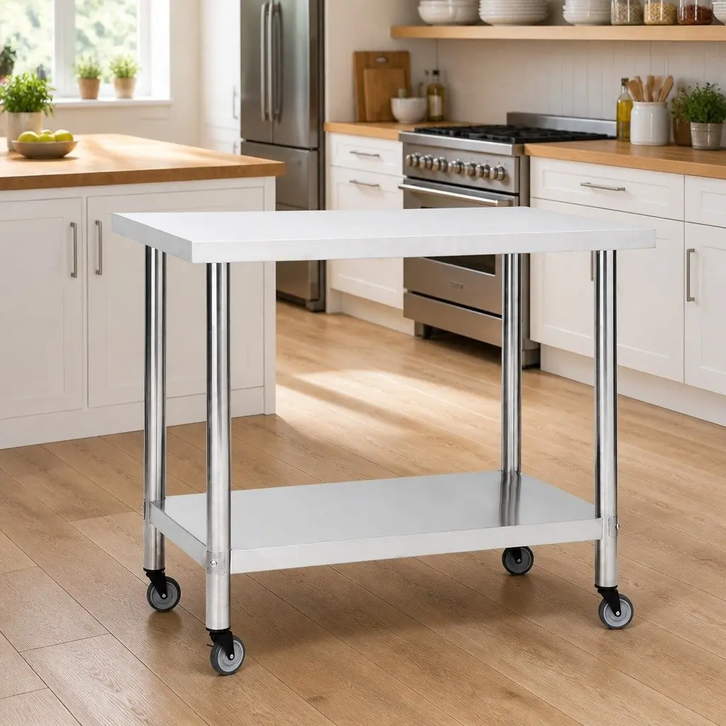 Mobile Food Prep Station with Wheels