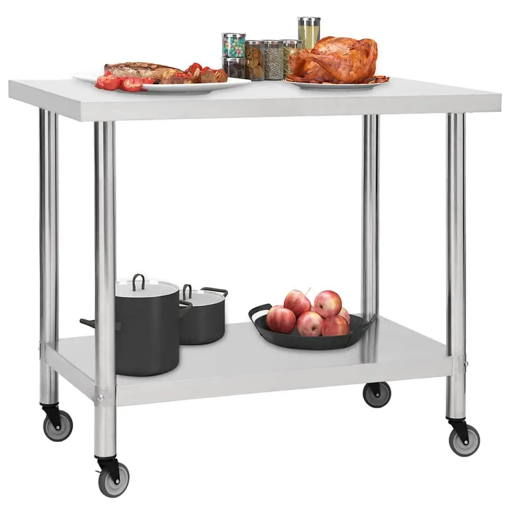 Mobile Food Prep Station with Wheels