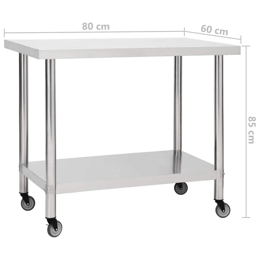 Mobile Food Prep Station with Wheels