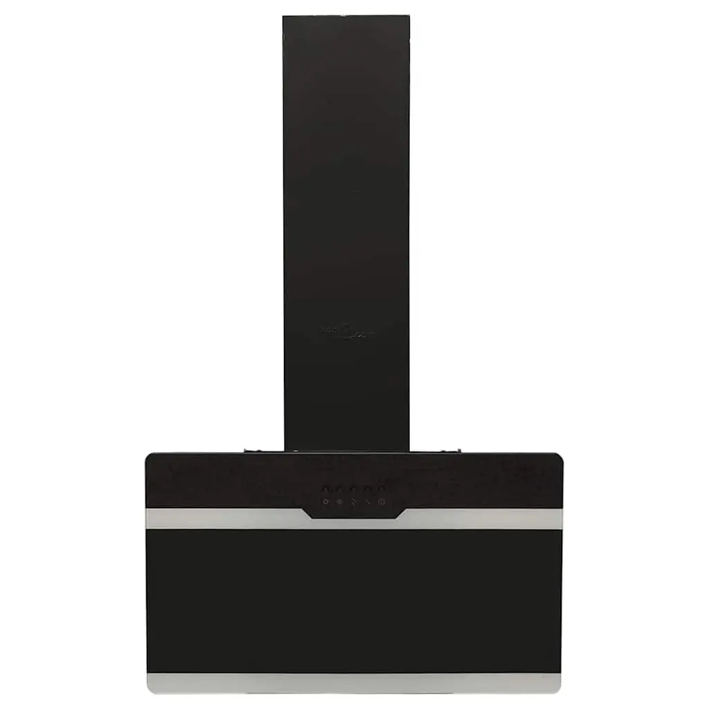 60cm Wall-Mounted Range Hood with Black Tempered Glass