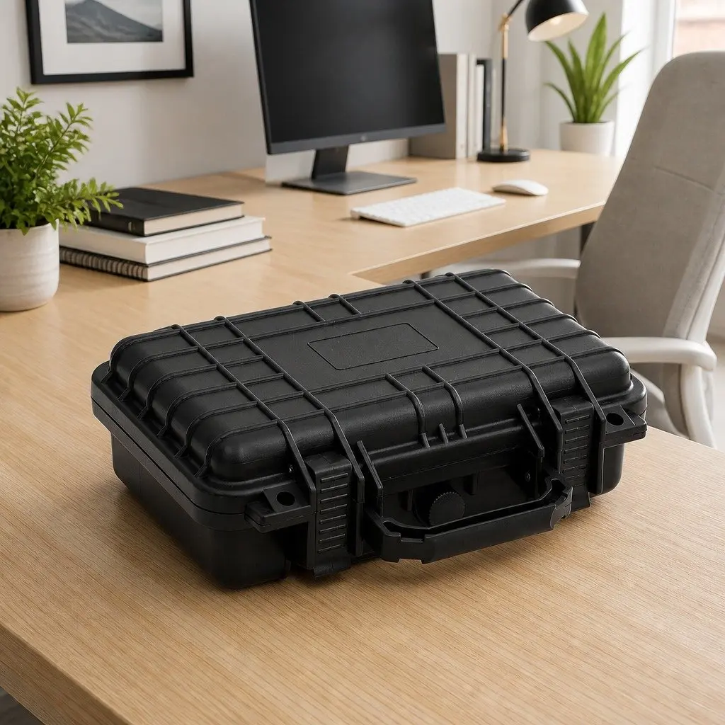 Black Hard Shell Flight Case for Camera Gear