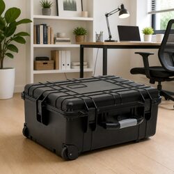 Wheeled Flight Case Black 58x45x27 cm Hard Case Protective Transport Luggage