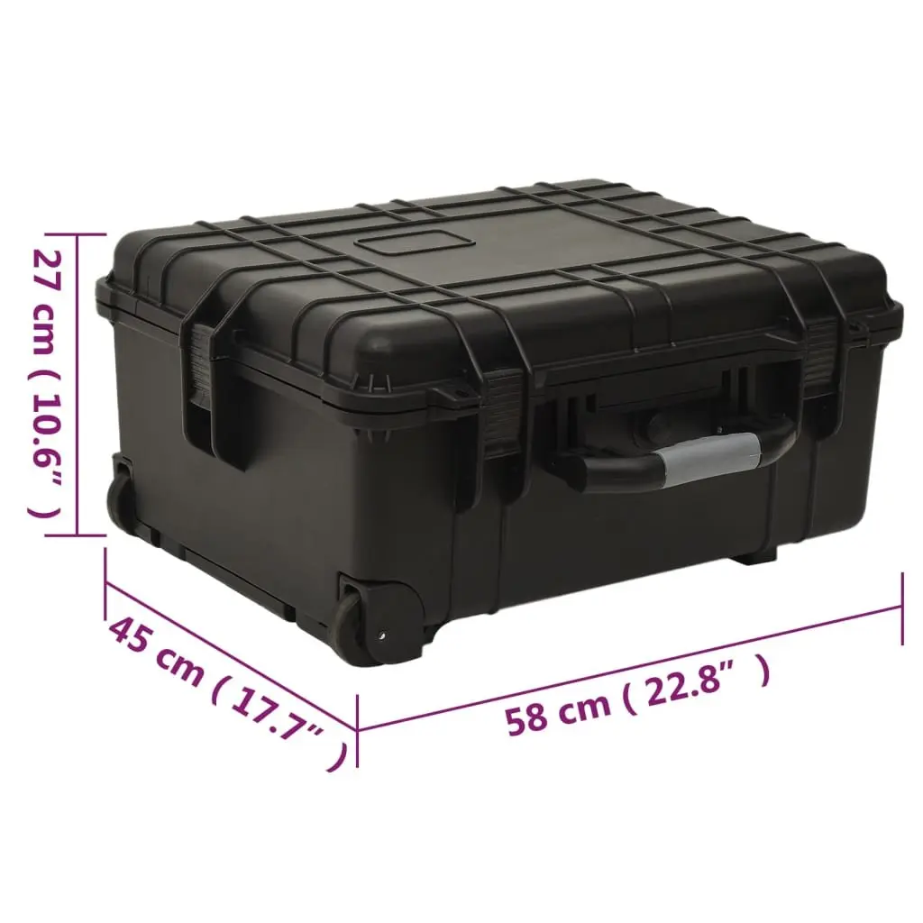 Wheeled Flight Case Black 58x45x27 cm