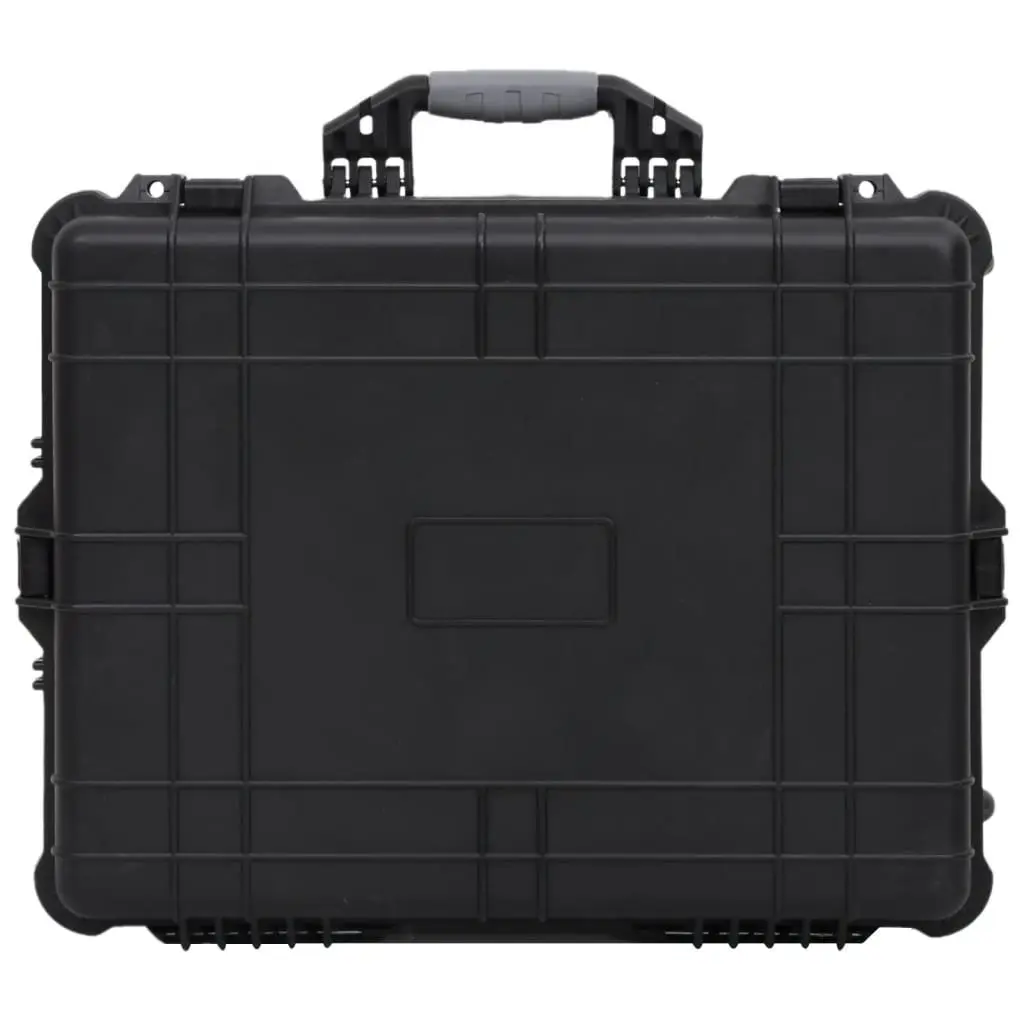 Black Hard Shell Flight Case with Wheels and Lockable Handle