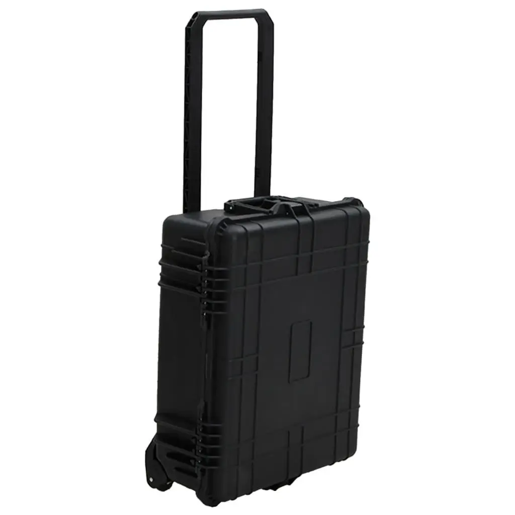 Black Hard Shell Flight Case with Wheels and Lockable Handle