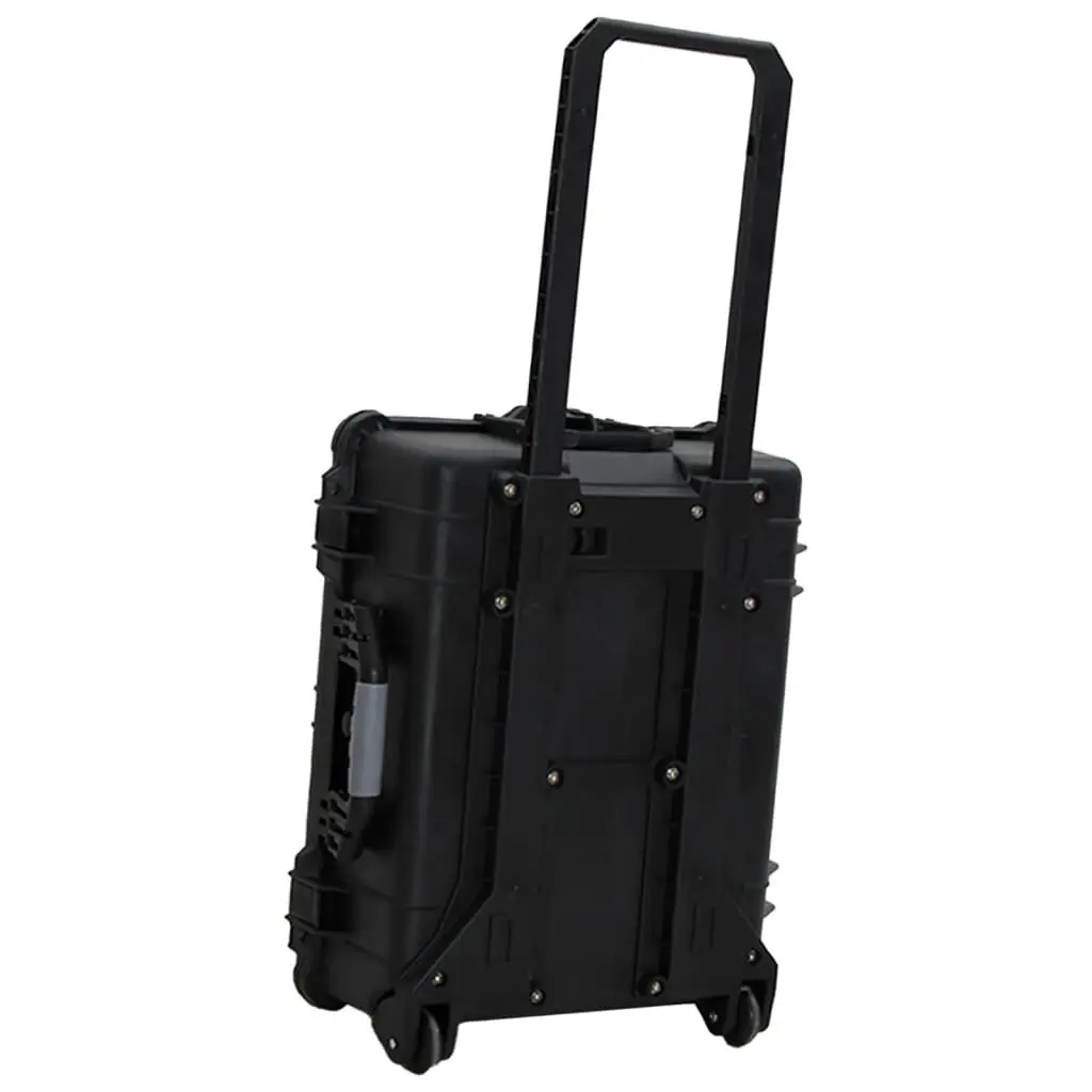 Black Hard Shell Flight Case with Wheels and Lockable Handle