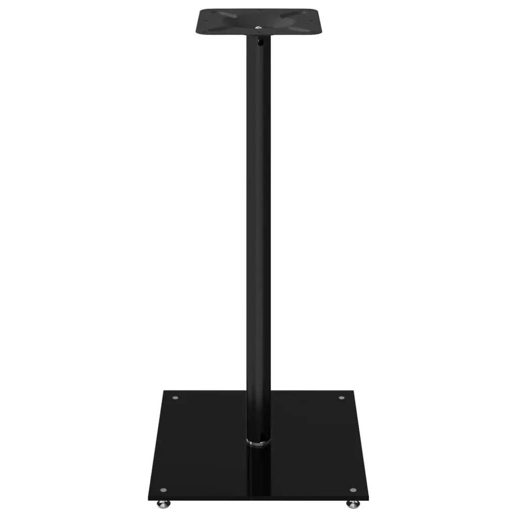 Speaker Stands with Black Tempered Glass Pillars