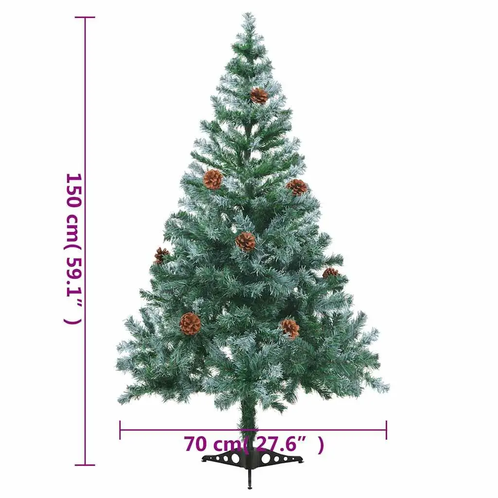 Artificial Christmas Tree Frosted Branches 150cm Green