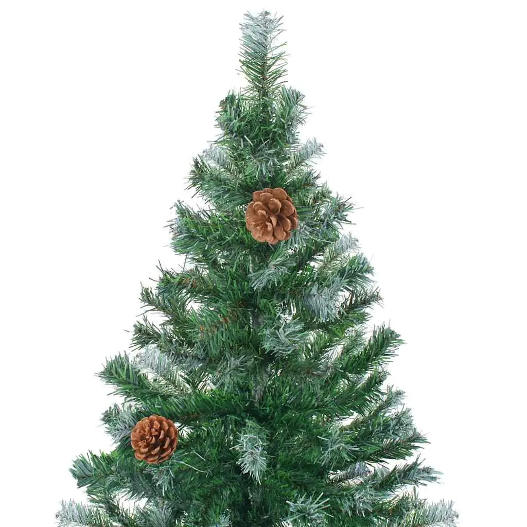 180cm Green Artificial Christmas Tree with Pinecones