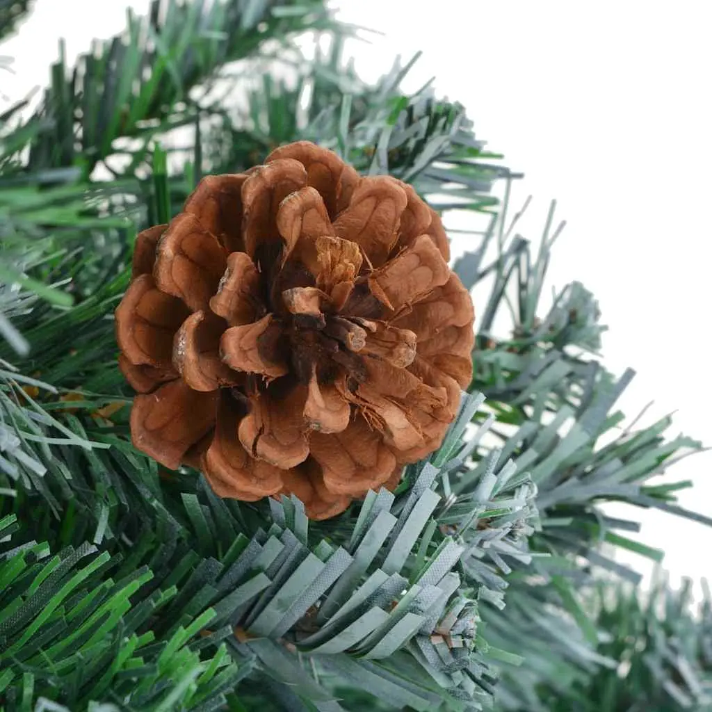 180cm Green Artificial Christmas Tree with Pinecones