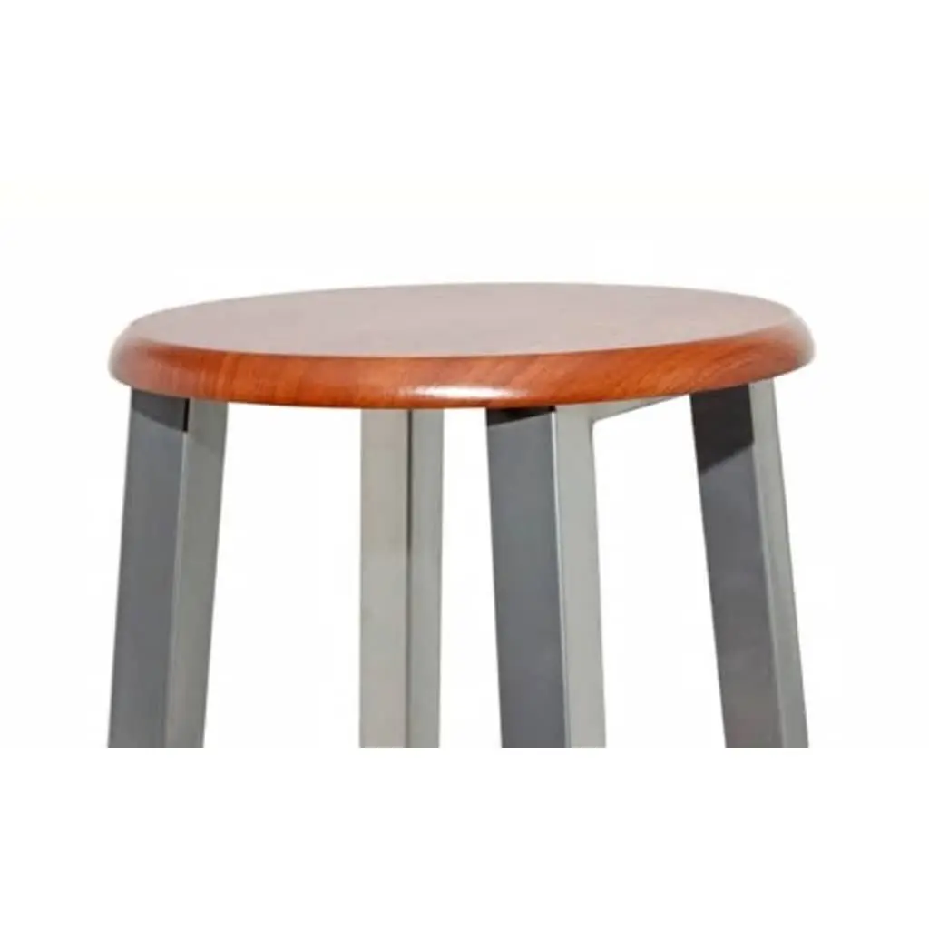 Set of 2 Modern Bar Stools with Footrests