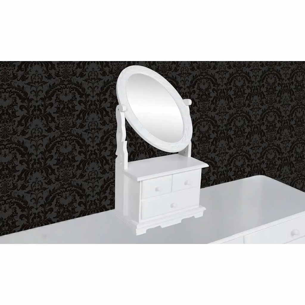 White Vanity Makeup Table with Mirror