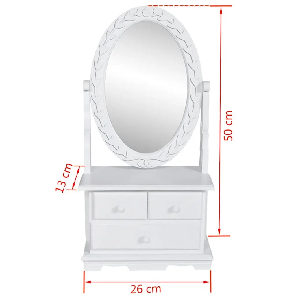 White Vanity Makeup Table with Mirror