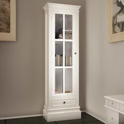 Stylish White Wooden Bookcase with Three Shelves