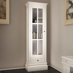 Stylish White Wooden Bookcase with Three Shelves