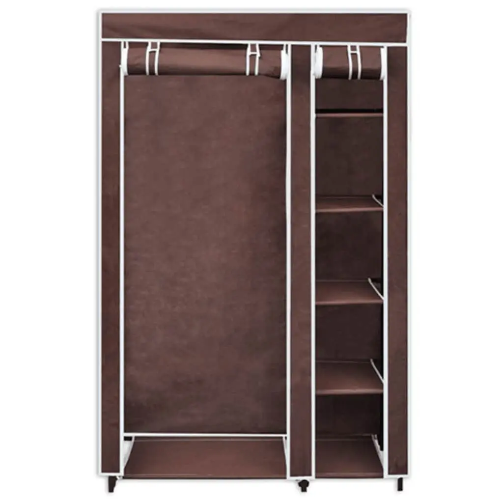 Brown Portable Folding Wardrobes 2pcs for Optimal Storage