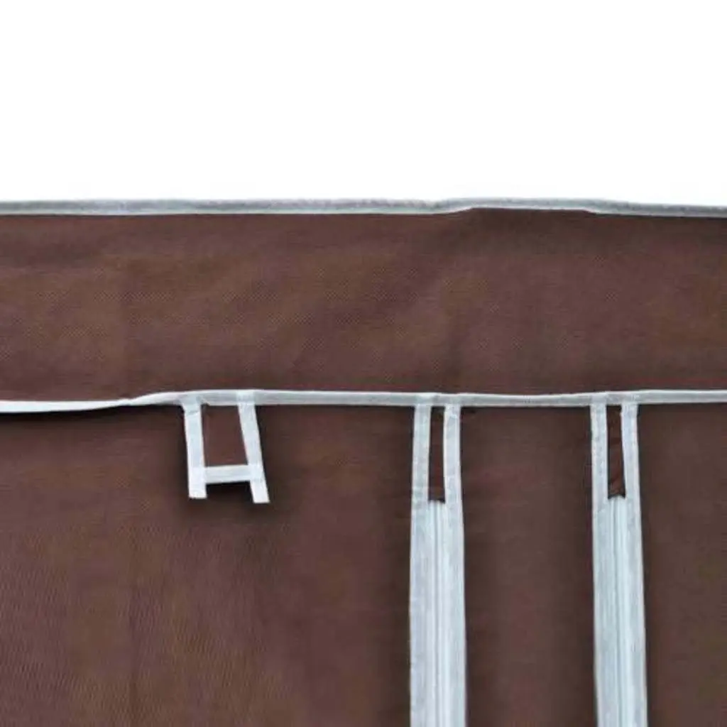Brown Portable Folding Wardrobes 2pcs for Optimal Storage