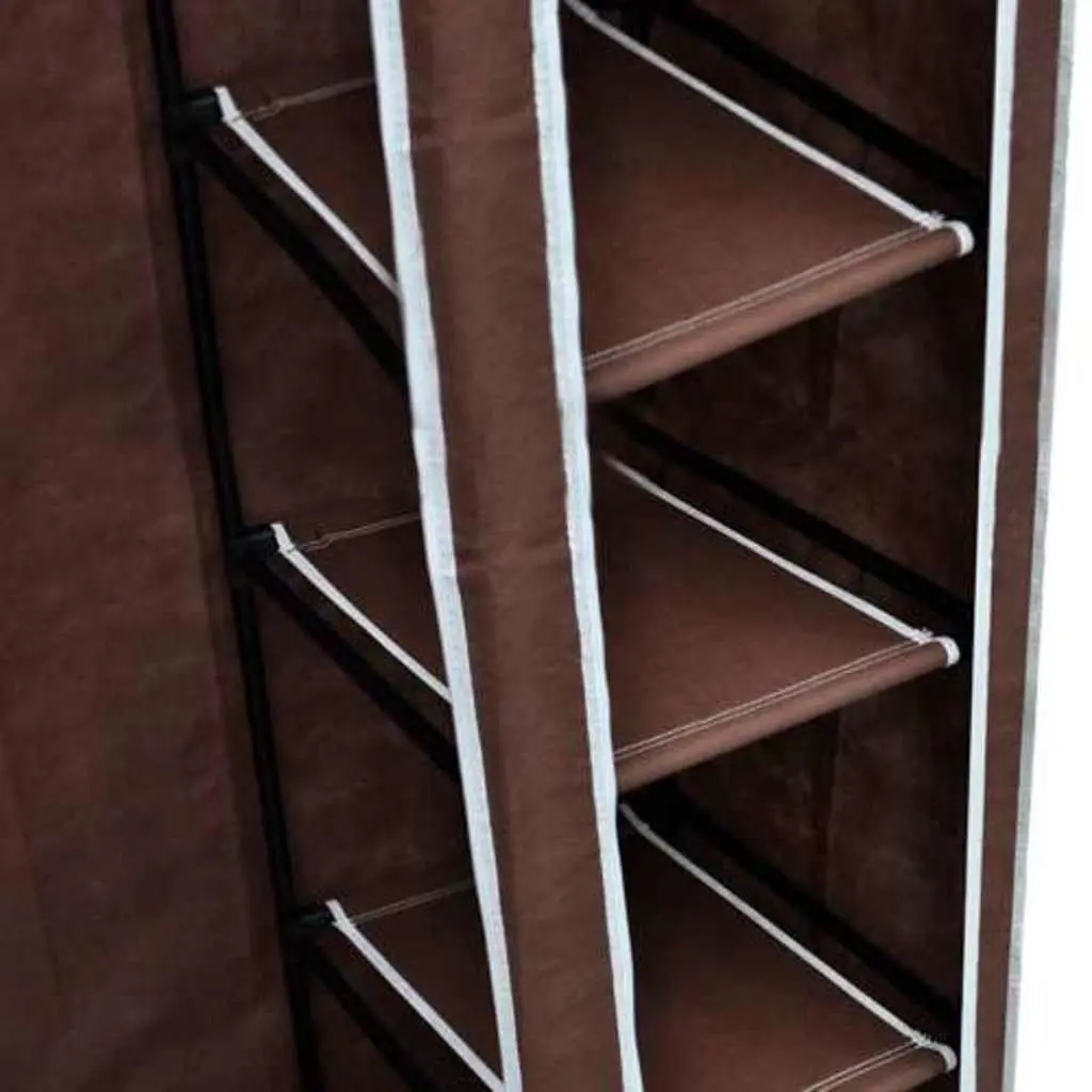 Brown Portable Folding Wardrobes 2pcs for Optimal Storage
