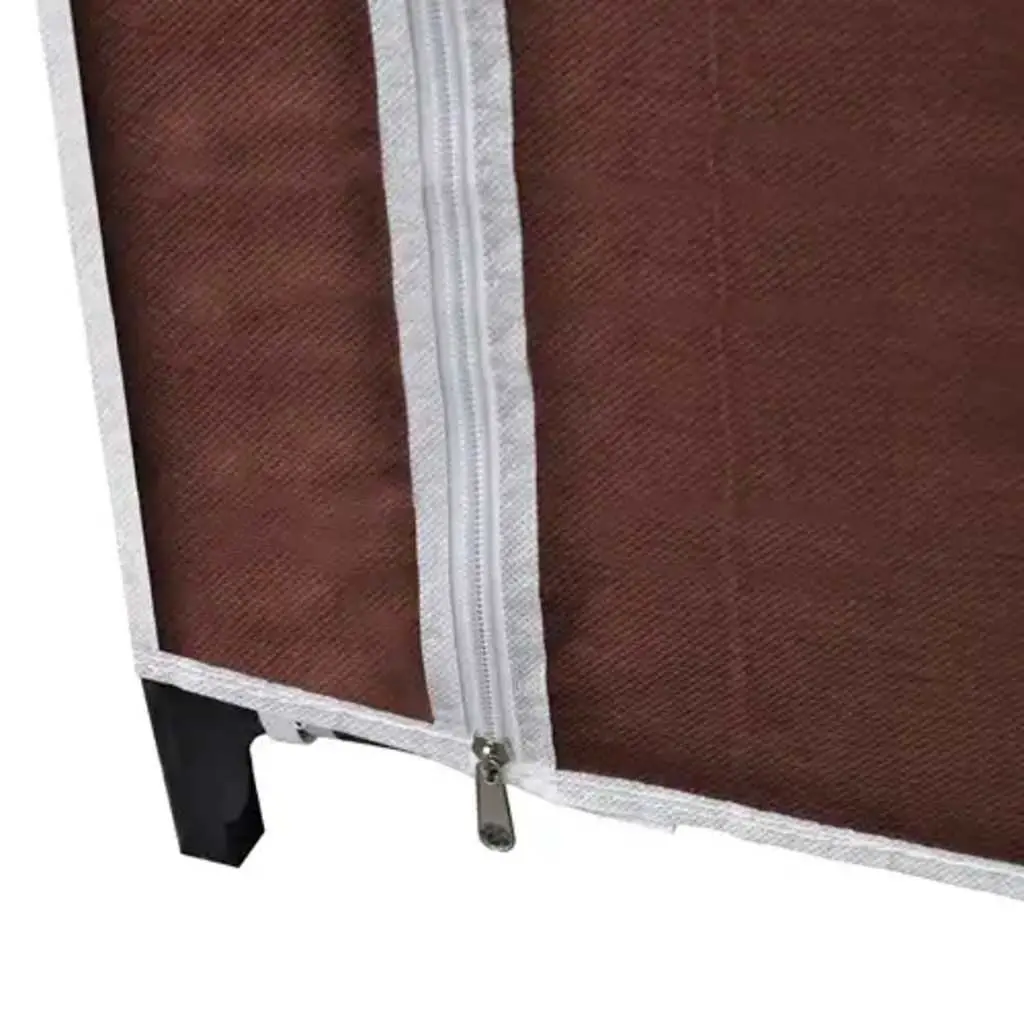 Brown Portable Folding Wardrobes 2pcs for Optimal Storage